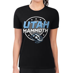 Utah Mammoth G-III 4Her by Carl Banks Women's Super-Slim Lightweight Pinstripe Circle Graphic T-Shirt - Black | NHL sale