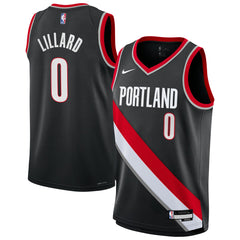 Nike Damian Lillard Portland Trail Blazers Youth Swingman Jersey Icon Edition Black