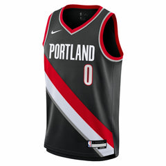 Nike Damian Lillard Portland Trail Blazers Youth Swingman Jersey Icon Edition Black