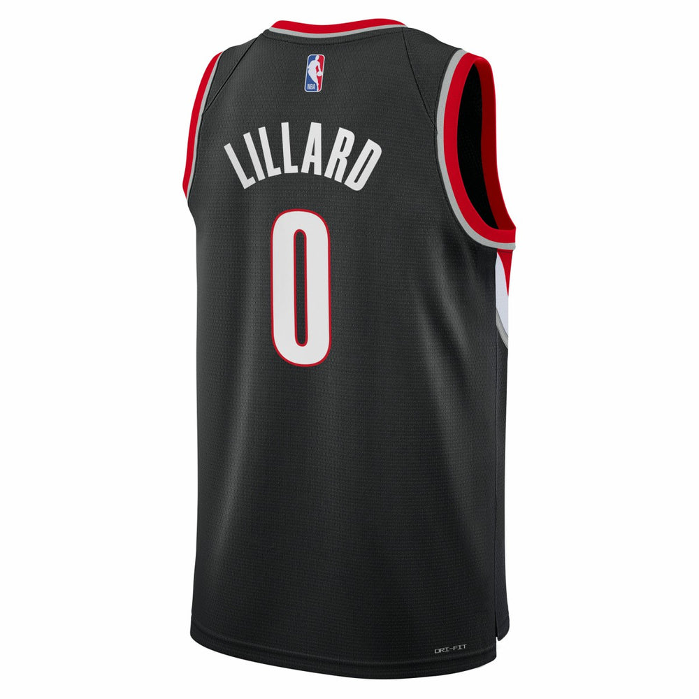 Nike Damian Lillard Portland Trail Blazers Youth Swingman Jersey Icon Edition Black