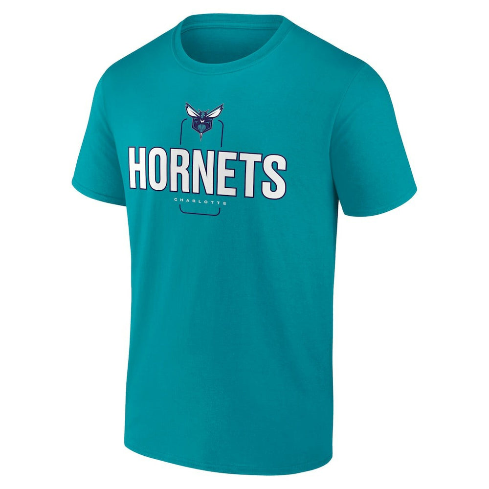 Charlotte Hornets Center Court Name & Number Custom T-Shirt Teal