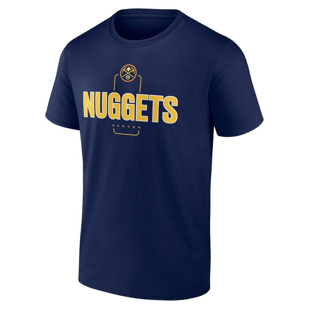 Denver Nuggets Center Court Name & Number Custom T-Shirt Navy