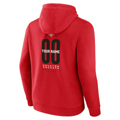 Houston Rockets Center Court Name & Number Custom Hoodie Red