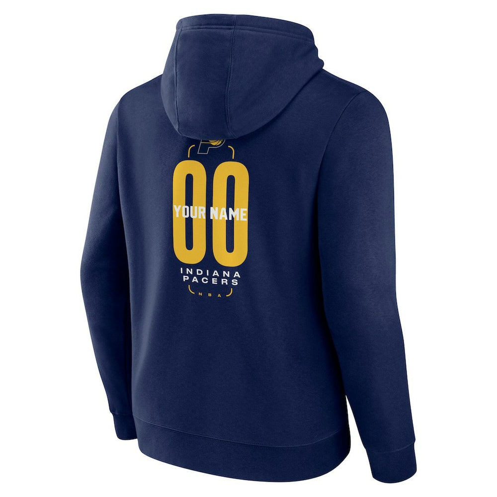 Indiana Pacers Center Court Name & Number Custom Hoodie Navy