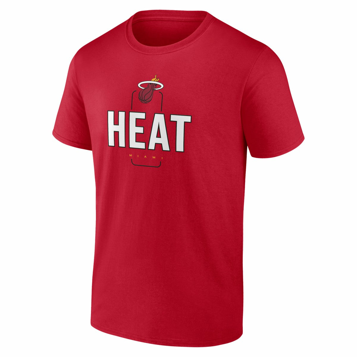 Miami Heat Center Court Name & Number Custom T-Shirt Red