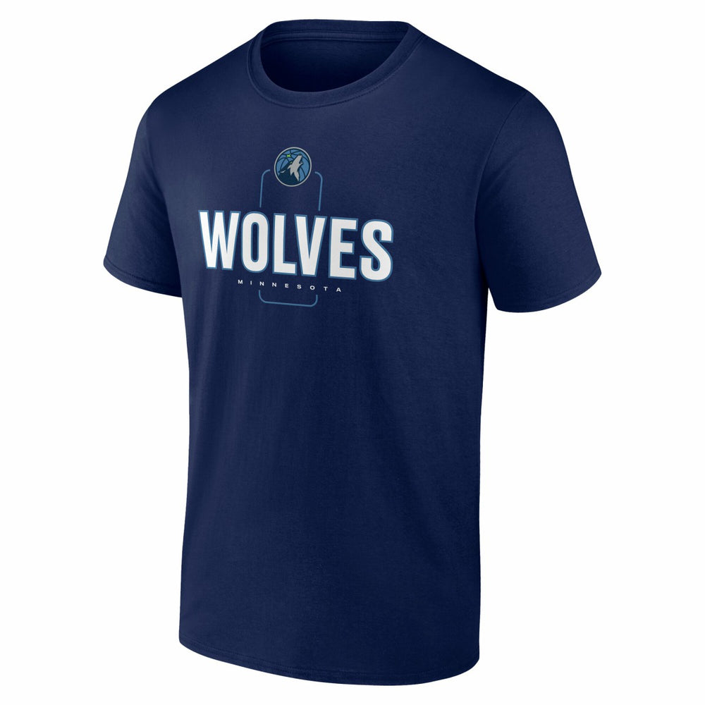 Minnesota Timberwolves Center Court Name & Number Custom T-Shirt Navy