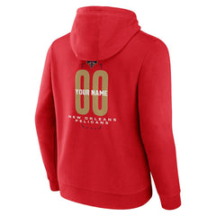 New Orleans Pelicans Center Court Name & Number Custom Hoodie Red