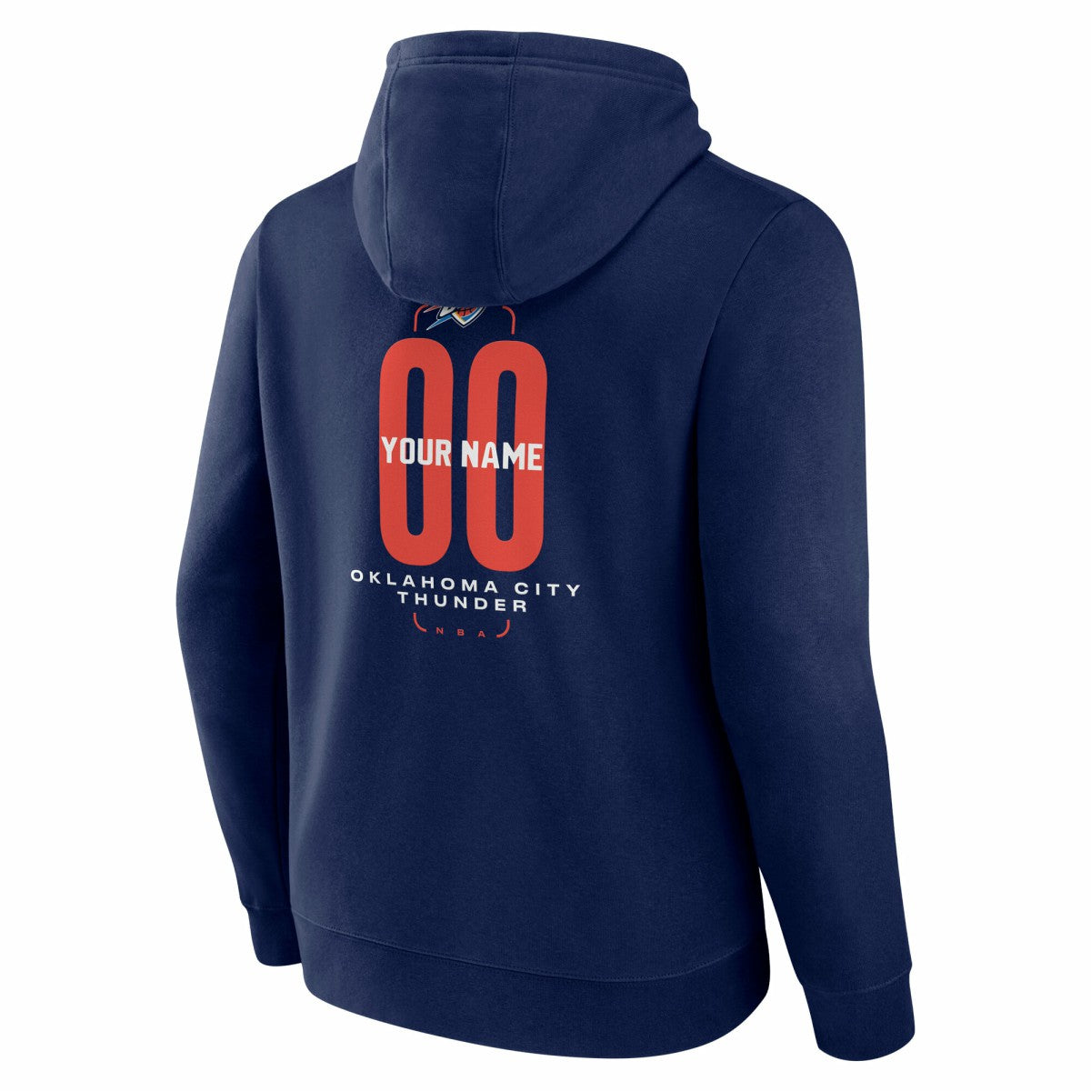 Oklahoma City Thunder Center Court Name & Number Custom Hoodie Navy