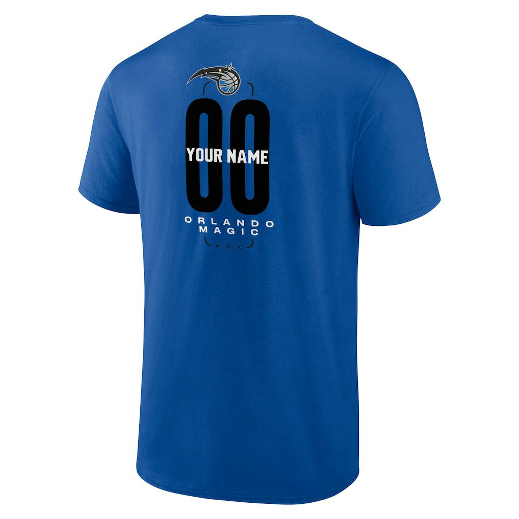 Orlando Magic Center Court Name & Number Custom T-Shirt Blue