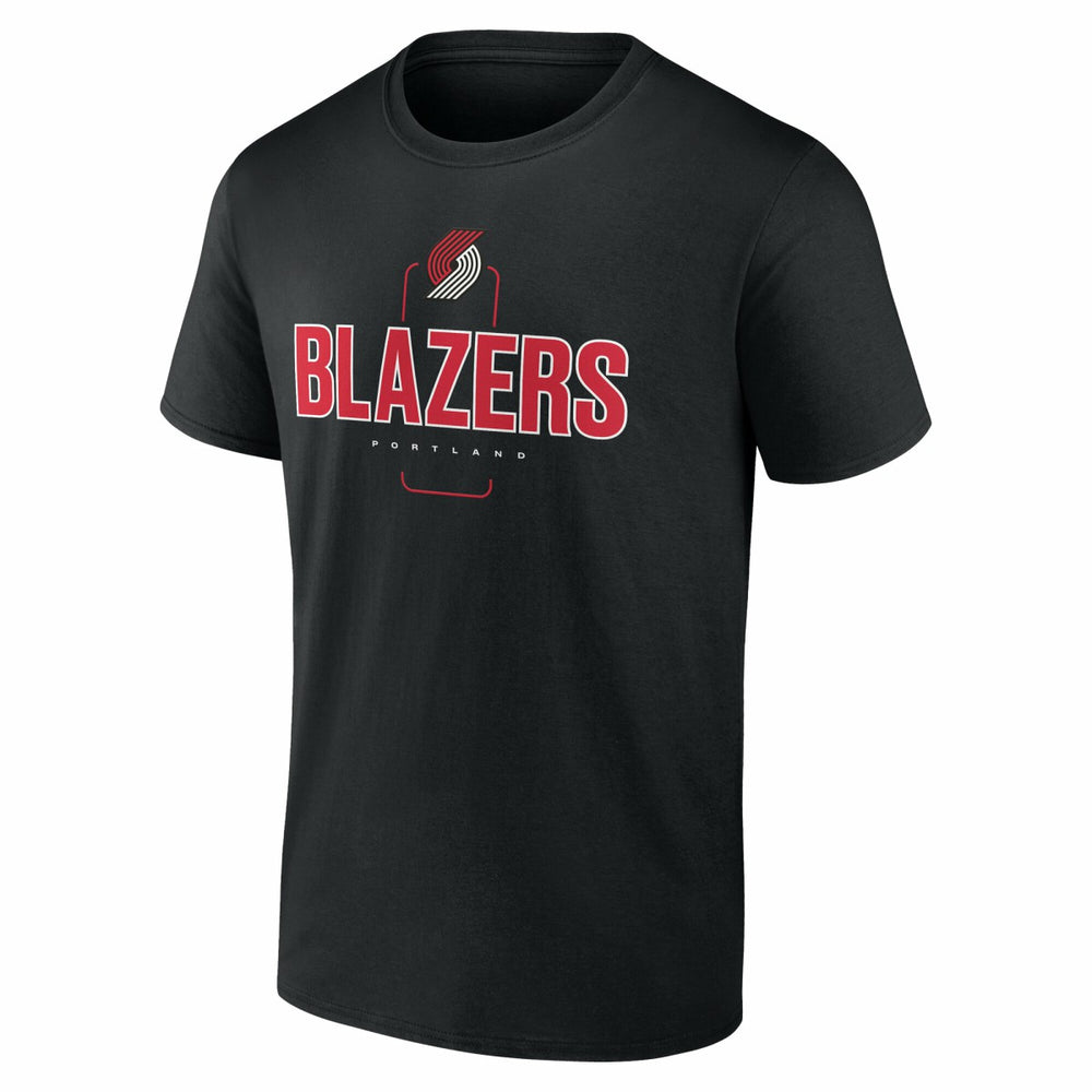 Portland Trail Blazers Center Court Name & Number Custom T-Shirt Black