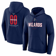 Washington Wizards Center Court Name & Number Custom Hoodie Navy