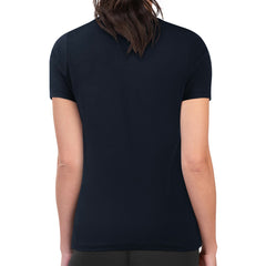 Oklahoma City Thunder G-III 4Her by Carl Banks Women's Super-Slim Lightweight Pinstripe Circle Graphic T-Shirt Navy