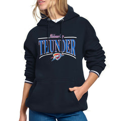 Oklahoma City Thunder Starter Women's Arch Stripe Fleece Hoodie Navy