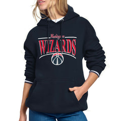 Washington Wizards Starter Women's Arch Stripe Fleece Hoodie Navy