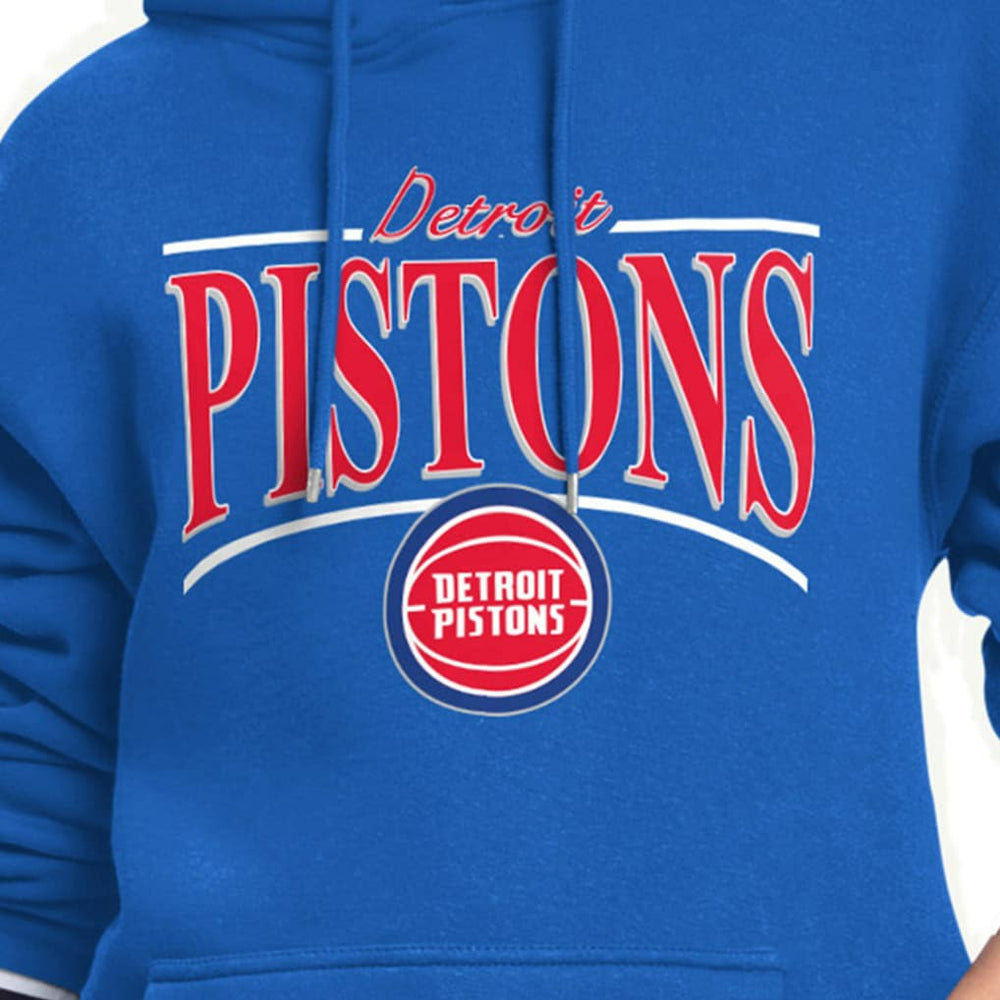 Detroit Pistons Starter Women's Arch Stripe Fleece Hoodie Blue