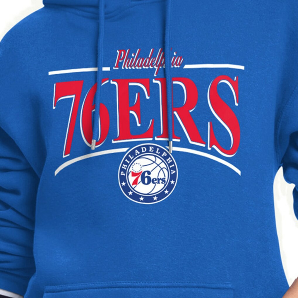Philadelphia 76ers Starter Women's Arch Stripe Fleece Hoodie Royal
