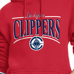 LA Clippers Starter Women's Arch Stripe Fleece Hoodie Red