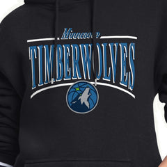 Minnesota Timberwolves Starter Women's Arch Stripe Fleece Hoodie Black