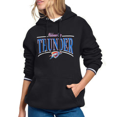 Oklahoma City Thunder Starter Women's Arch Stripe Fleece Hoodie Black