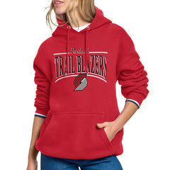Portland Trail Blazers Starter Women's Arch Stripe Fleece Hoodie Red