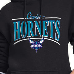 Charlotte Hornets Starter Women's Arch Stripe Fleece Hoodie Black