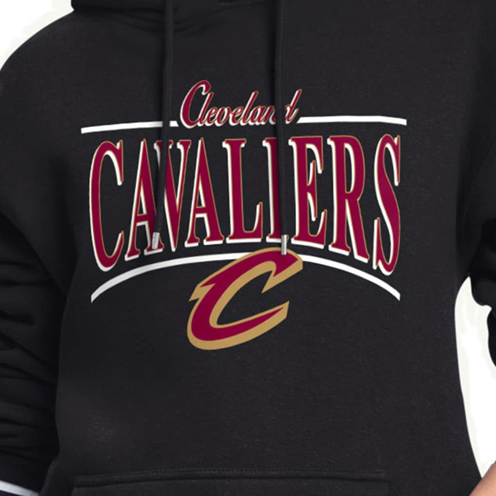Cleveland Cavaliers Starter Women's Arch Stripe Fleece Hoodie Black