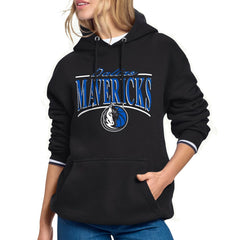 Dallas Mavericks Starter Women's Arch Stripe Fleece Hoodie Black