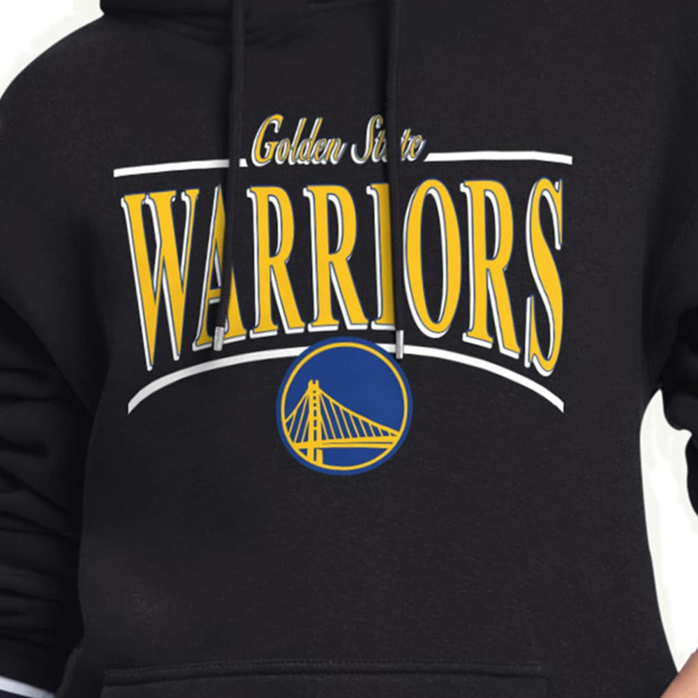 Golden State Warriors Starter Women's Arch Stripe Fleece Hoodie Black