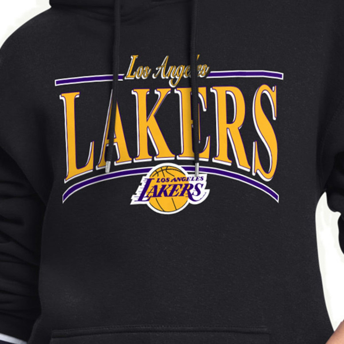 Los Angeles Lakers Starter Women's Arch Stripe Fleece Hoodie Black