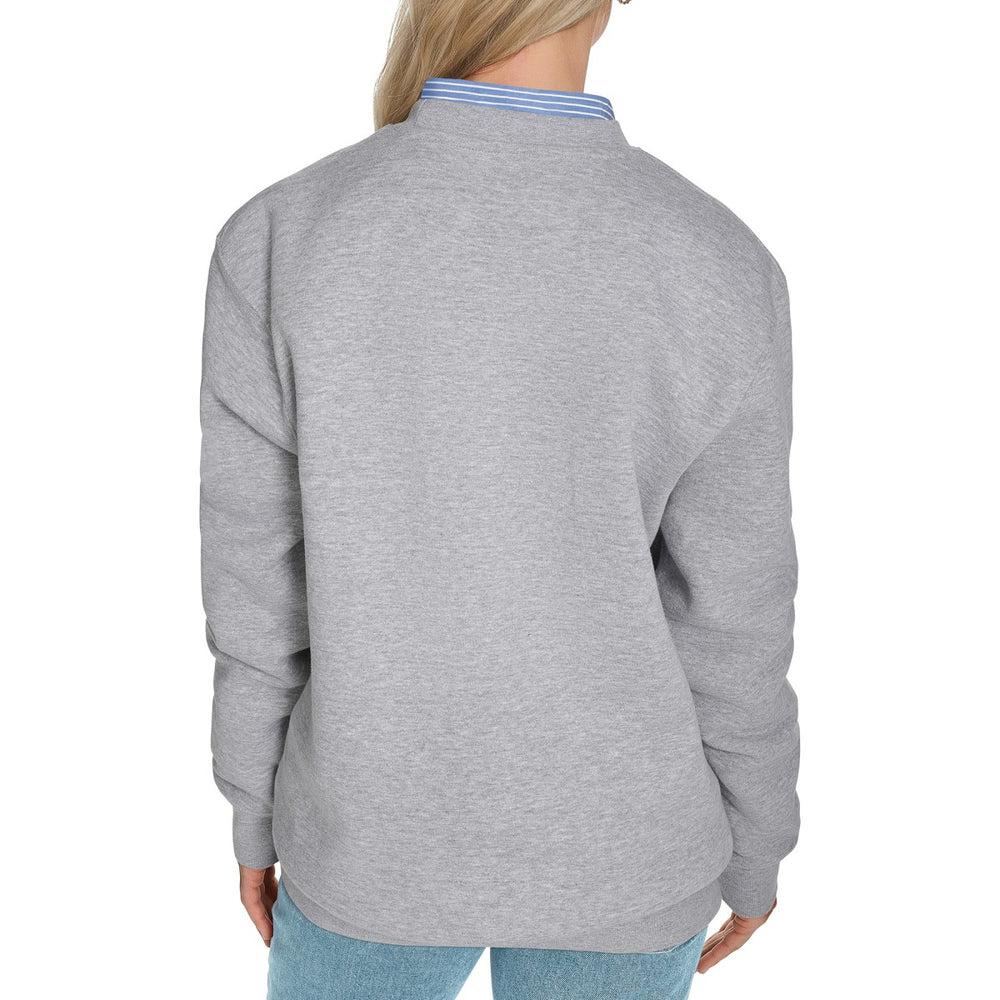 Minnesota Timberwolves Starter Women's Arch Stripe Fleece Crewneck Sweatshirt Gray