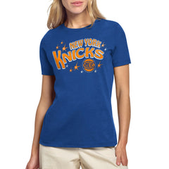 New York Knicks Starter Women's Fireworks T-Shirt Blue