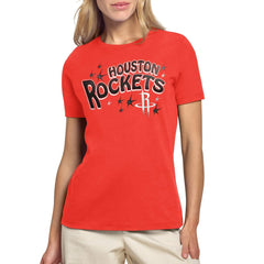 Houston Rockets Starter Women's Fireworks T-Shirt Red
