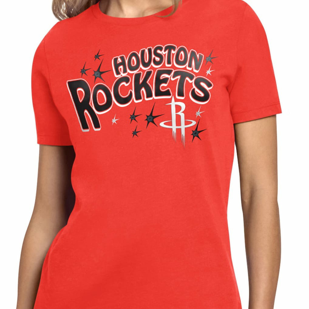 Houston Rockets Starter Women's Fireworks T-Shirt Red