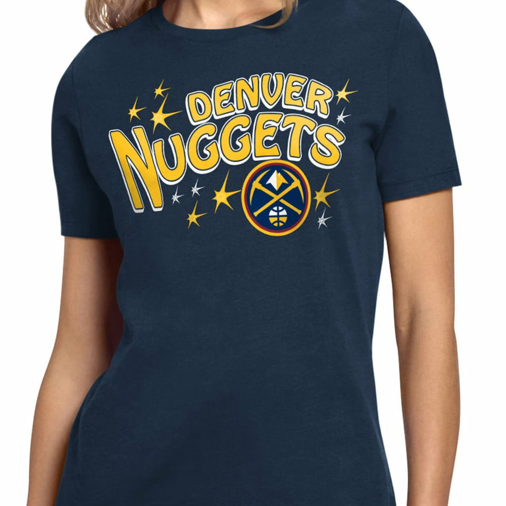 Denver Nuggets Starter Women's Fireworks T-Shirt Navy