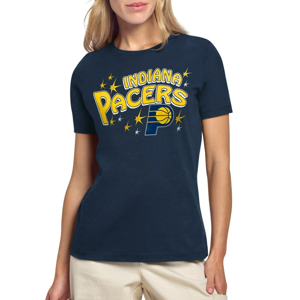 Indiana Pacers Starter Women's Fireworks T-Shirt Navy