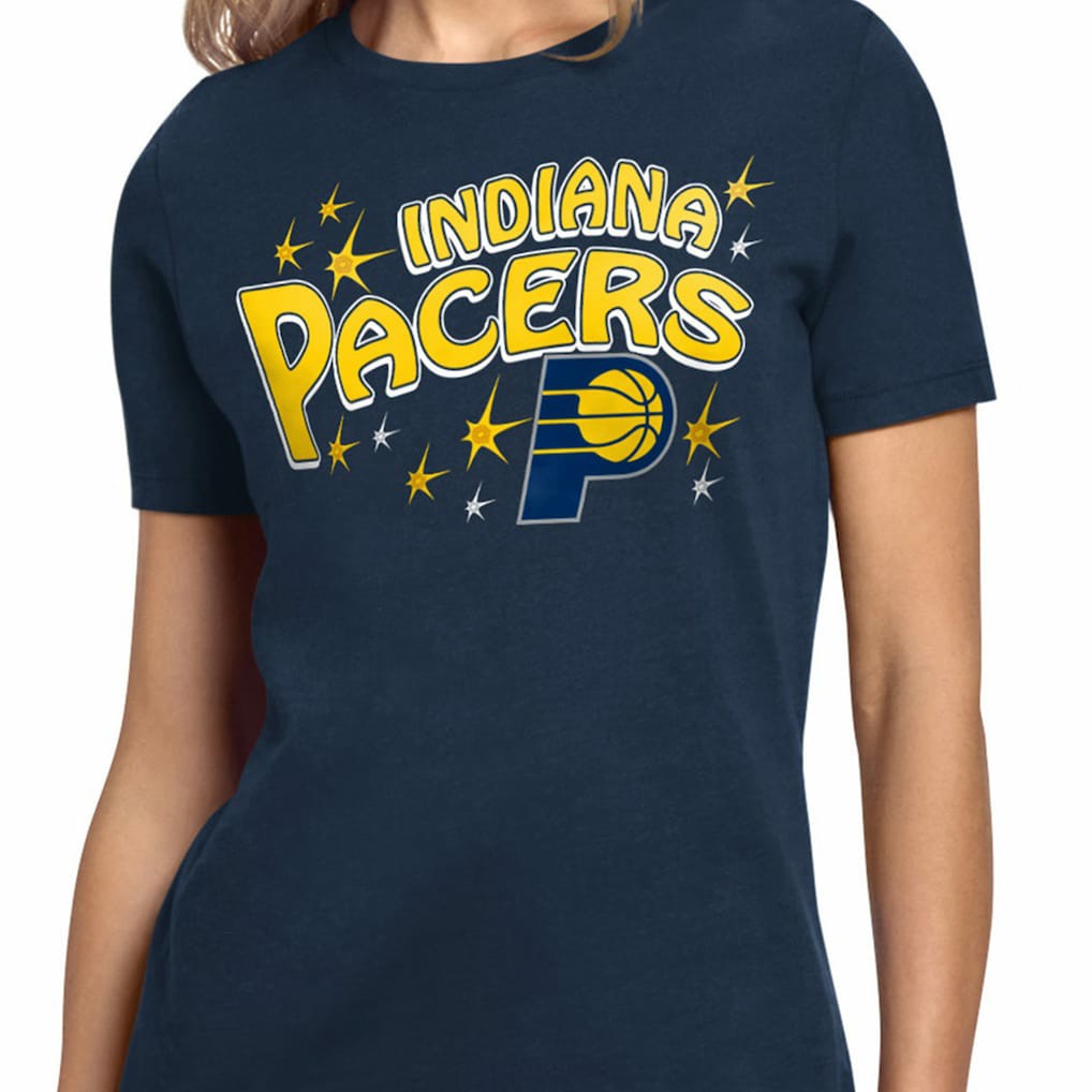 Indiana Pacers Starter Women's Fireworks T-Shirt Navy