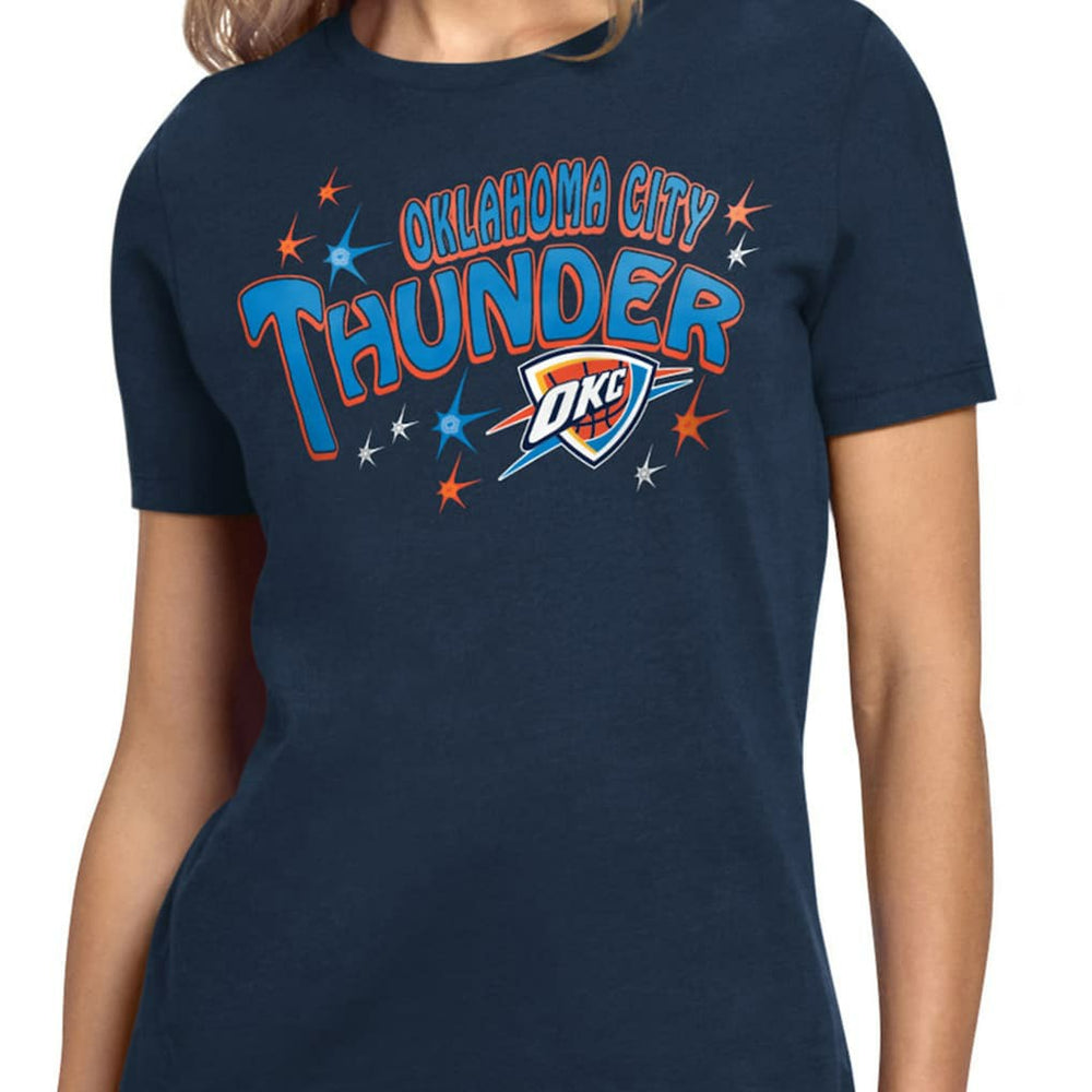 Oklahoma City Thunder Starter Women's Fireworks T-Shirt Navy