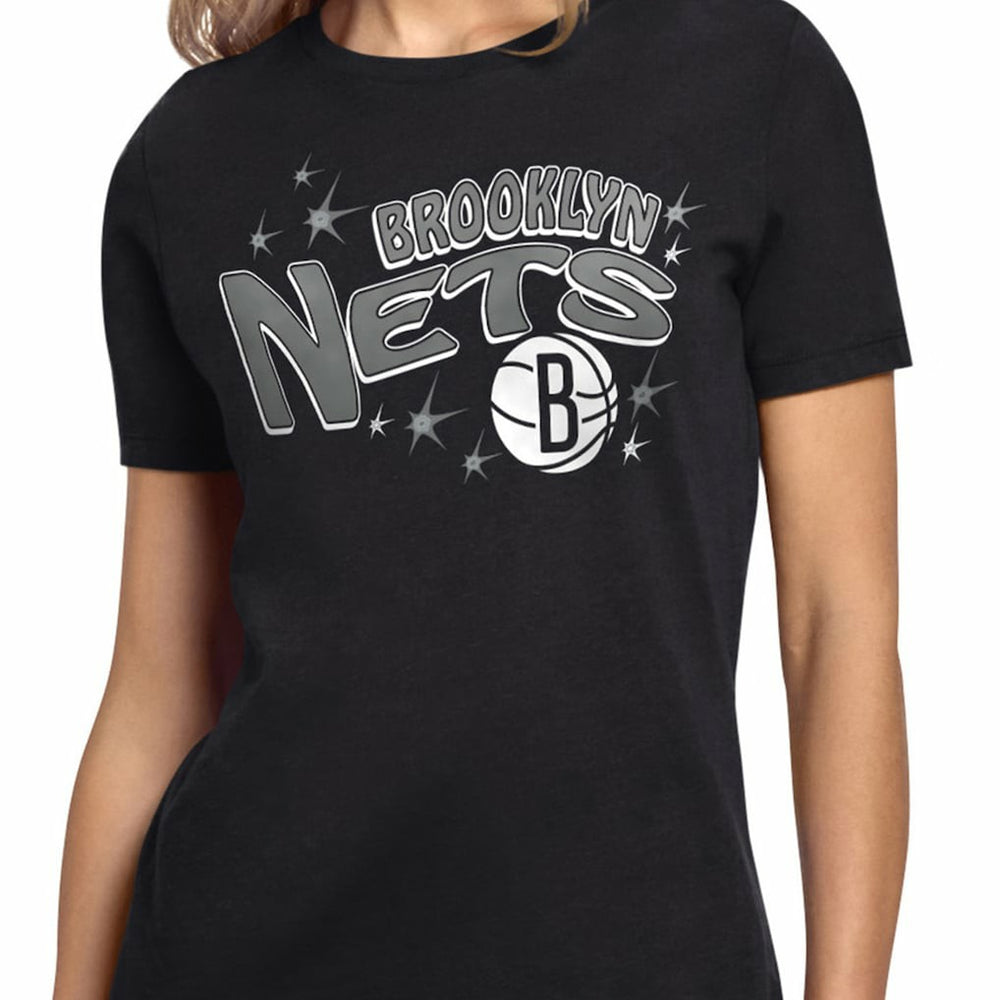 Brooklyn Nets Starter Women's Fireworks T-Shirt Black