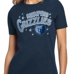 Memphis Grizzlies Starter Women's Fireworks T-Shirt Navy