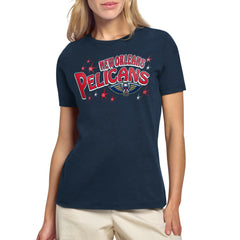 New Orleans Pelicans Starter Women's Fireworks T-Shirt Navy