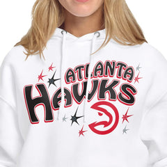 Atlanta Hawks Starter Women's Fireworks Fleece Hoodie White