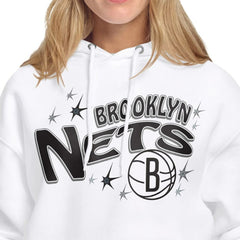 Brooklyn Nets Starter Women's Fireworks Fleece Hoodie White