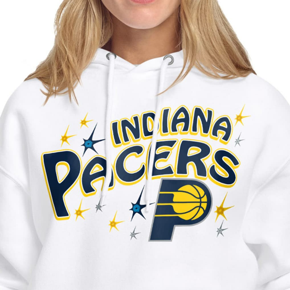 Indiana Pacers Starter Women's Fireworks Fleece Hoodie White