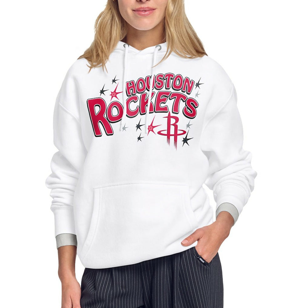 Houston Rockets Starter Women's Fireworks Fleece Hoodie White