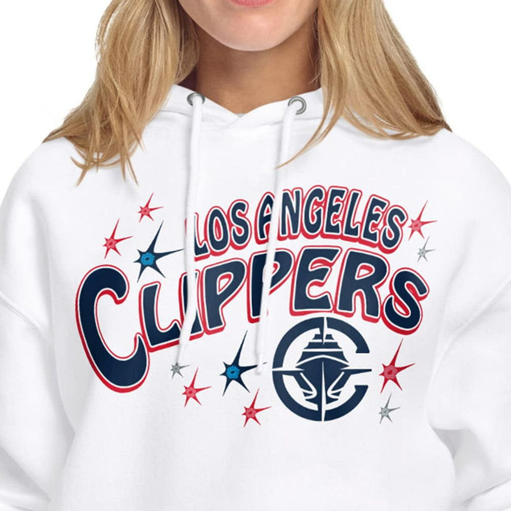 LA Clippers Starter Women's Fireworks Fleece Hoodie White