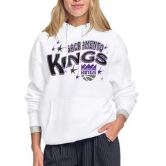 Sacramento Kings Starter Women's Fireworks Fleece Hoodie White