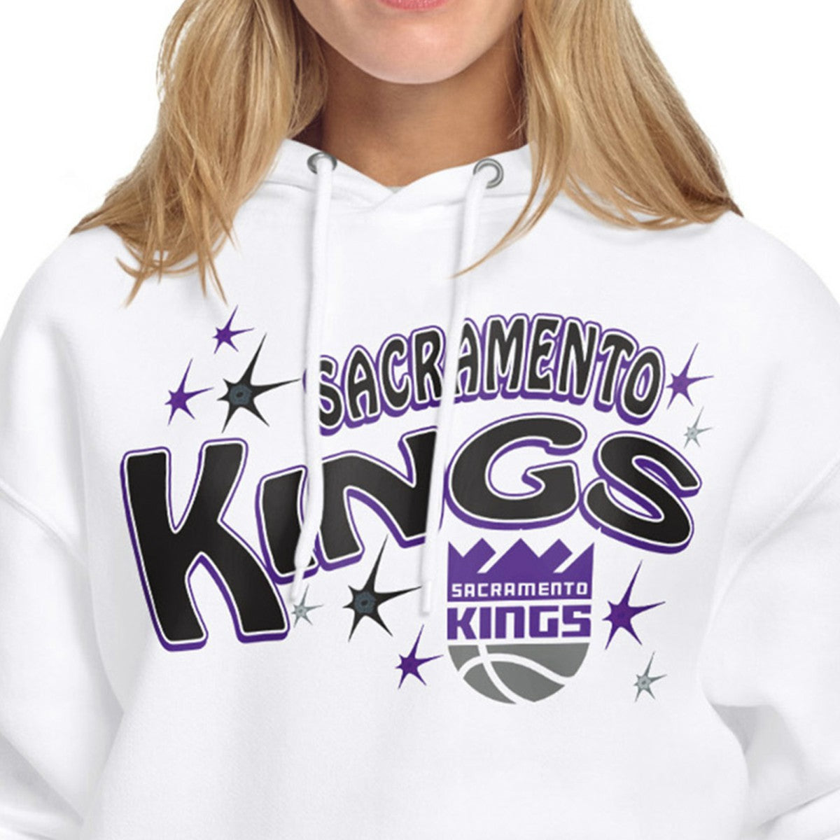 Sacramento Kings Starter Women's Fireworks Fleece Hoodie White