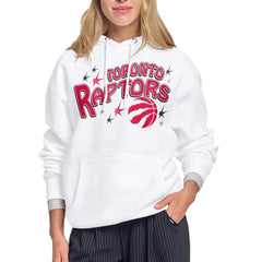 Toronto Raptors Starter Women's Fireworks Fleece Hoodie White