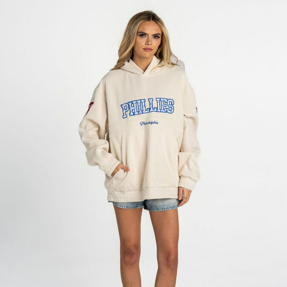 Philadelphia Phillies The Wild Collective Women's Oversized Cord Hoodie Sale