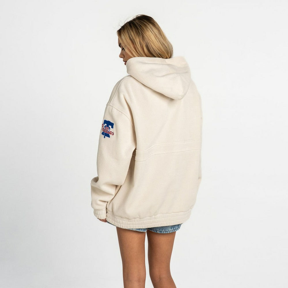 Philadelphia Phillies The Wild Collective Women's Oversized Cord Hoodie Sale
